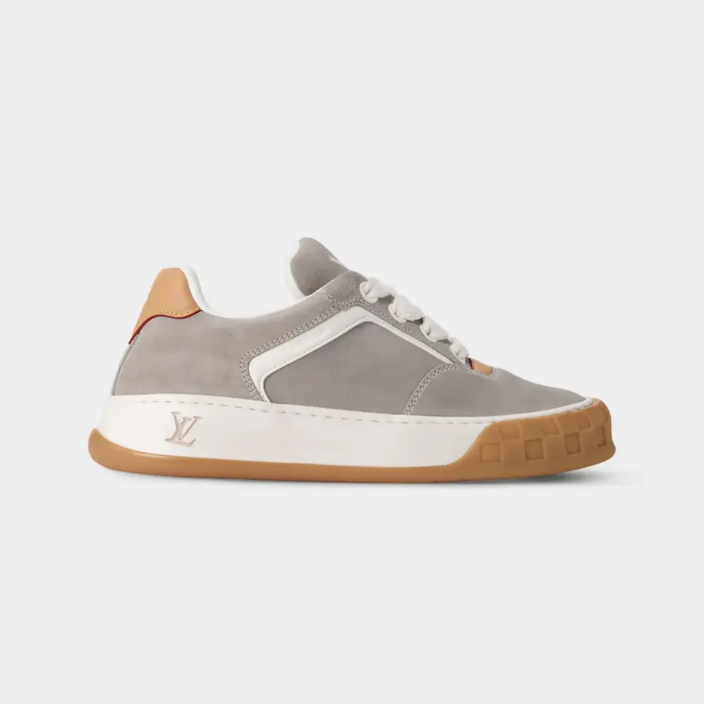 Louis Vuitton LV Tilted Sneaker Suede Calf Leather — Gray