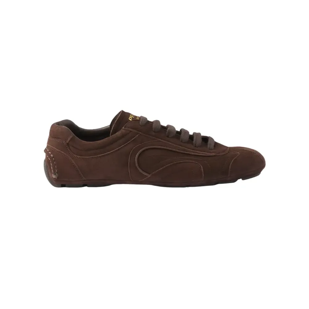 Prada Prada Montecarlo Re-Edition 2005 Suede Sneakers Dark — Brown