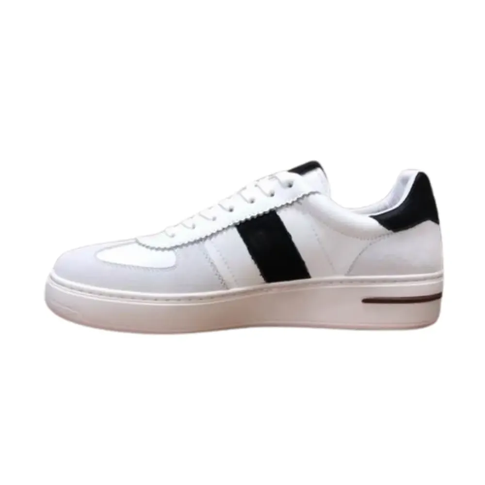 Loro Piana Loro Piana Sneakers Leather — White With Black Stripes
