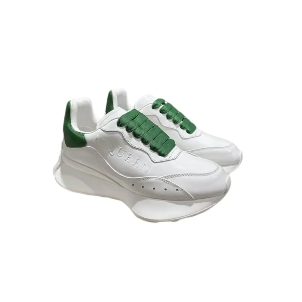Alexander McQueen Alexander Mcqueen Oversized Runner Sneakers — White Leather