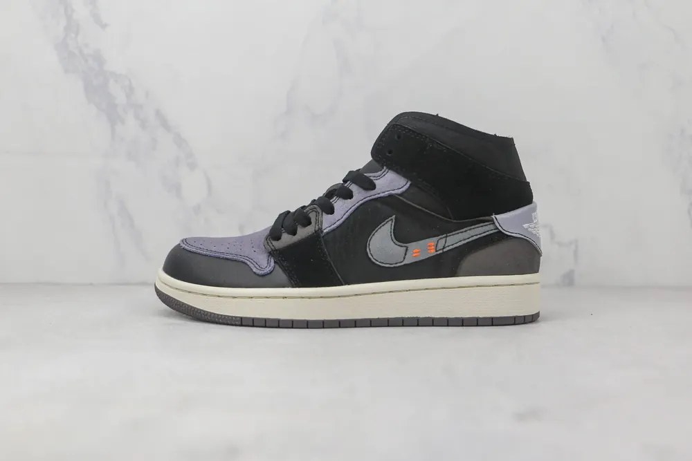 Jordan Nike Air Jordan 1 Mid Inside Out — Black