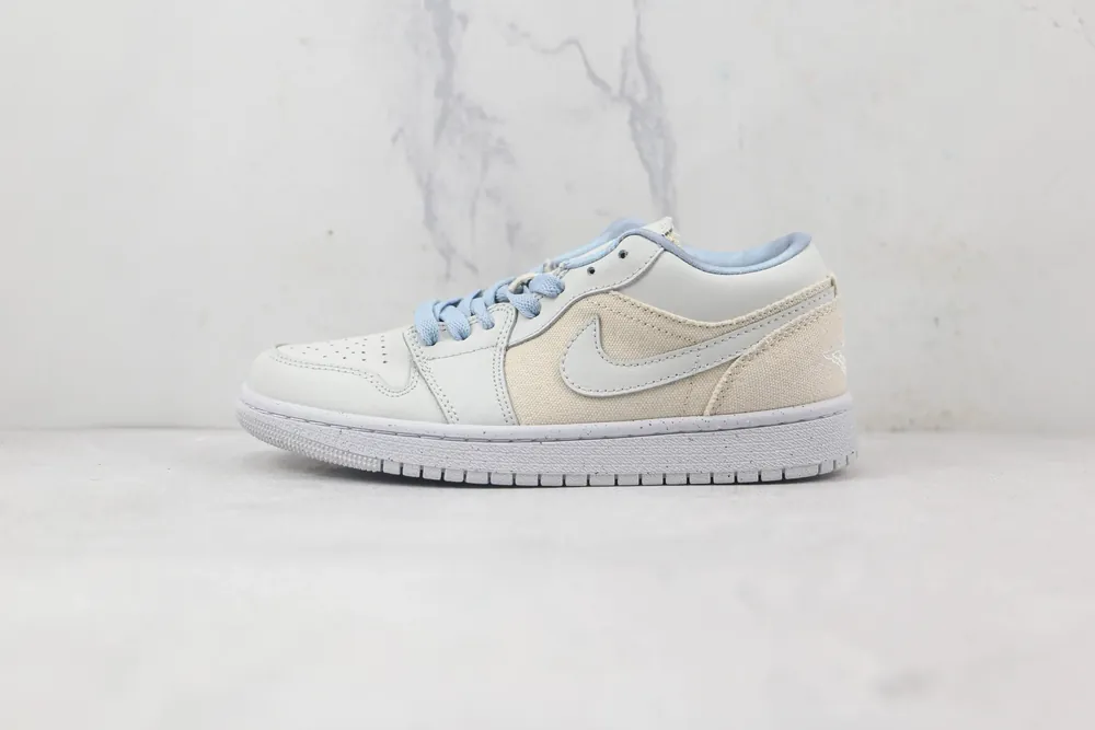 Jordan Nike Air Jordan 1 Low Canvas — Grey Cream