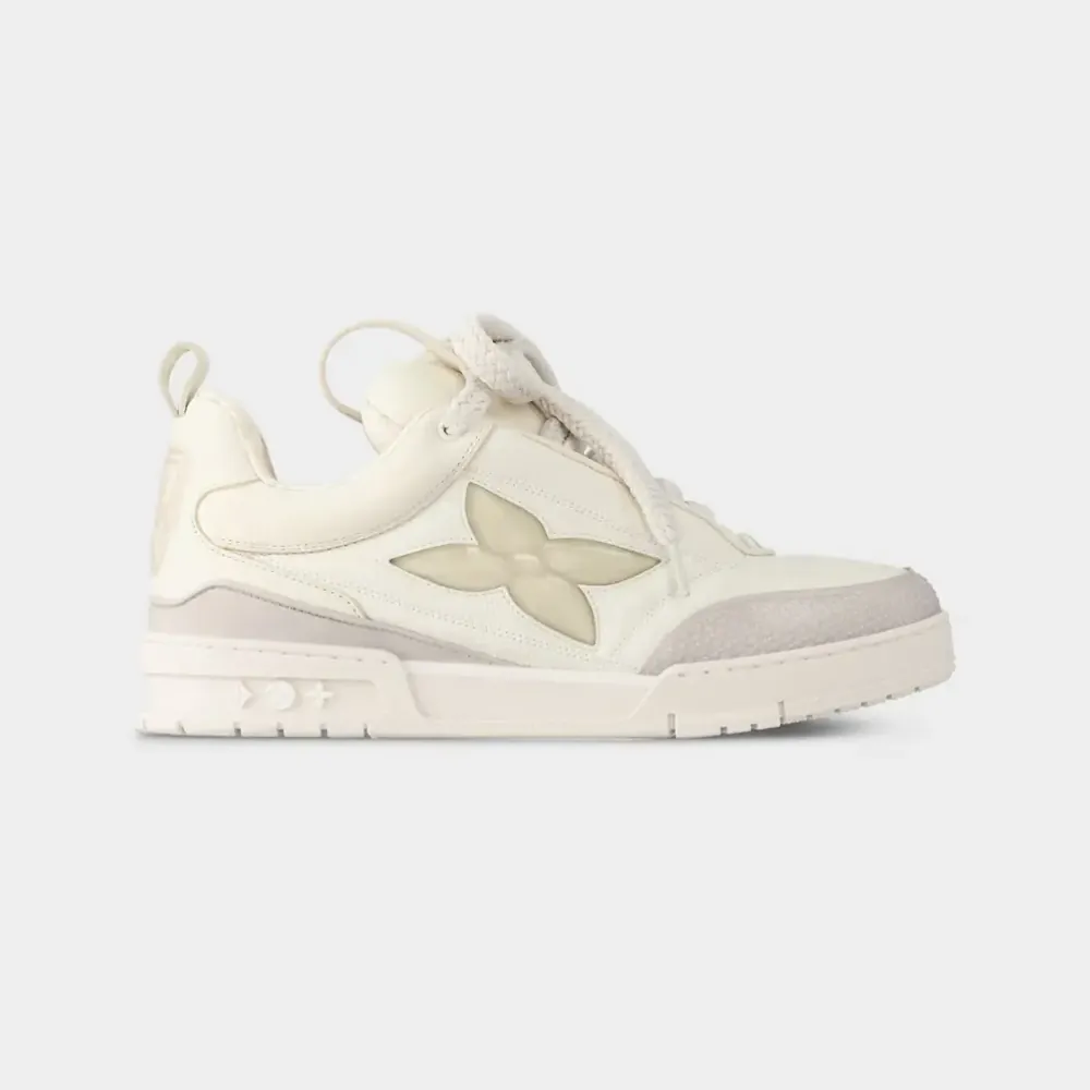 Louis Vuitton LV Skate Sneaker Grained Calf Leather — White
