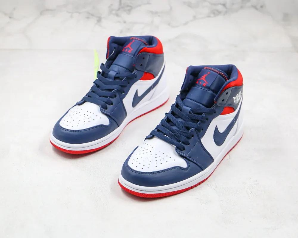 Jordan NIKE Air Jordan 1 Mid — Blue red white