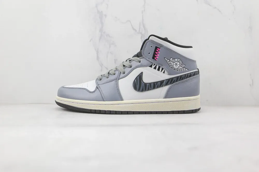Jordan NIKE Air Jordan AJ1 Mid Deconstruction — grey