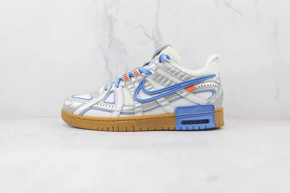 Nike NIKE SB Dunk Low OFF-WHITE x Air Rubber Dunk — Blue Silver