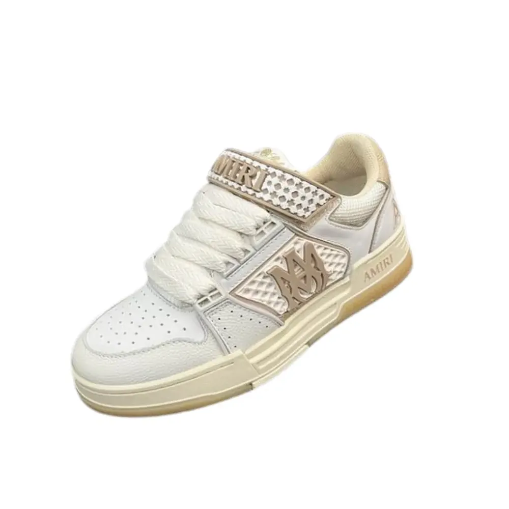 Amiri AMIRI MA Skyline Logo Sneakers — White Beige