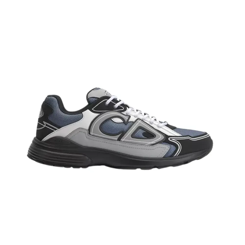 Dior B30 Countdown Sneaker — Blue Technical Mesh Gray White Black Technical Fabric