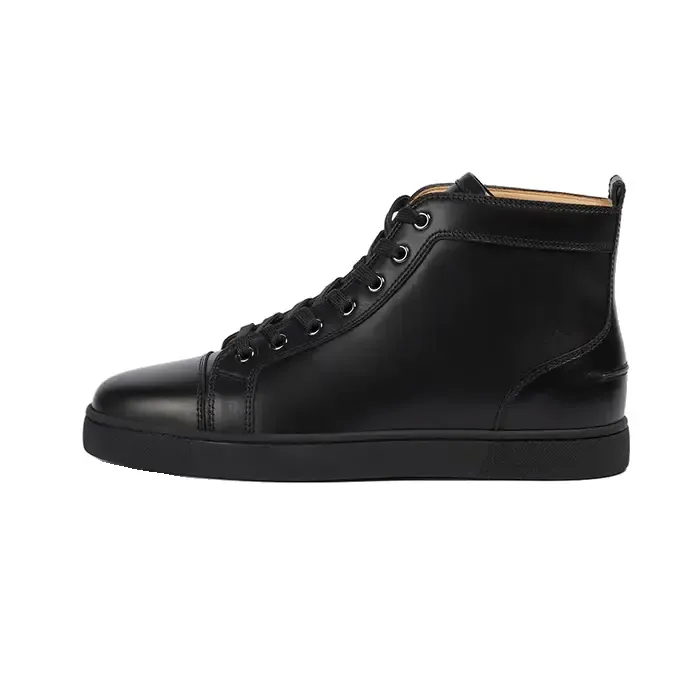 Christian Louboutin High-Top Sneakers — Black Leather