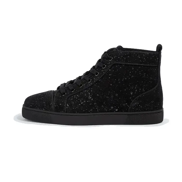 Christian Louboutin Strass High-Top Sneaker — Black