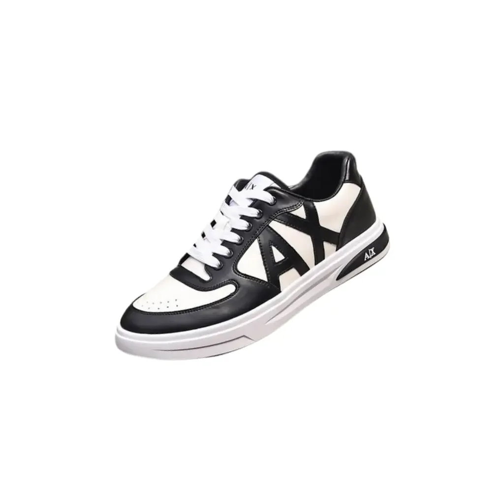 Armani Armani Exchange AX Low Top Sneakers — White Black