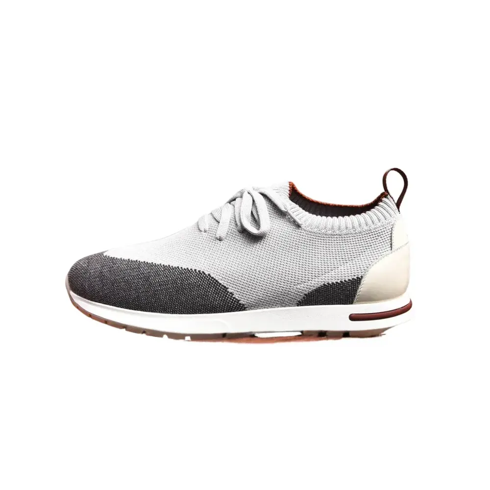 Loro Piana Loro Piana Flexy Walk Sneakers — White Knitted Fabric