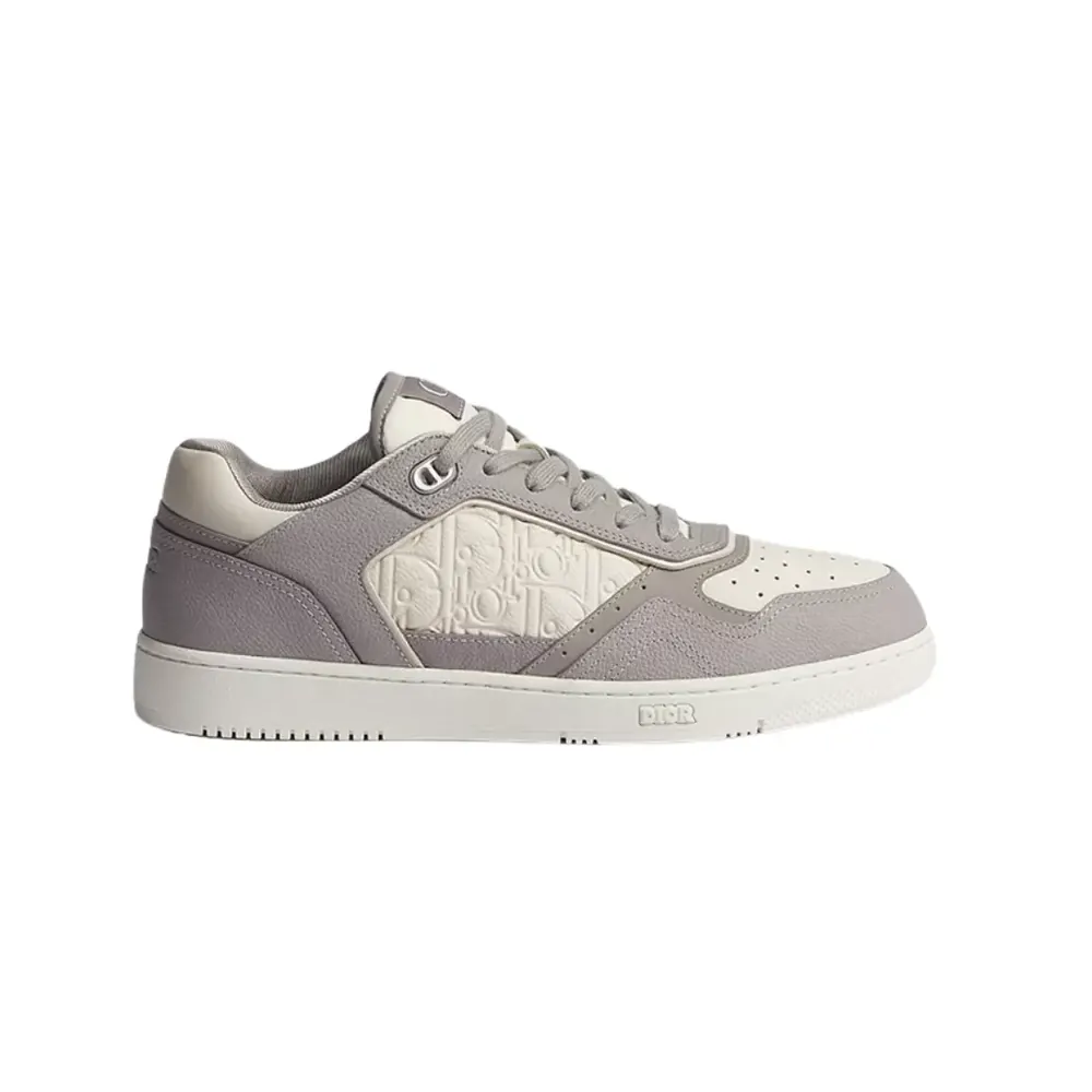 Dior B27 Uptown Low-Top Sneaker Trianon — Gray Cream