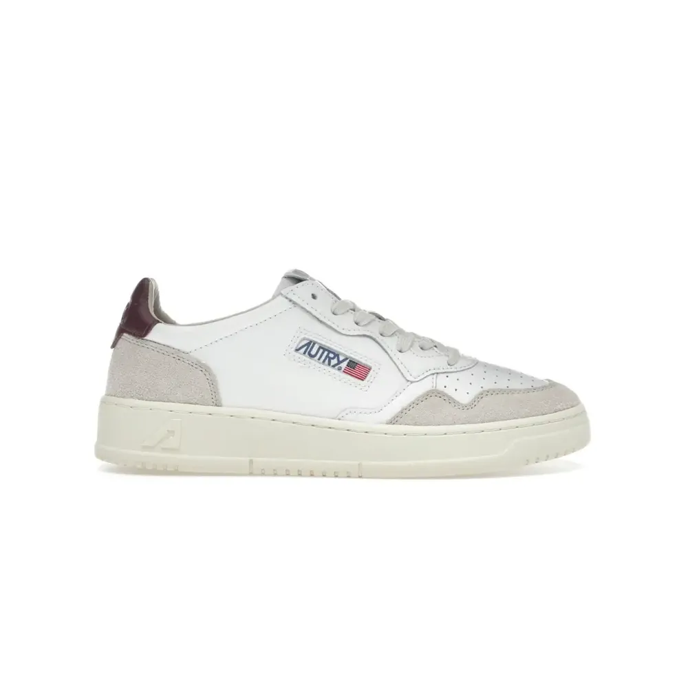Autry Autry Medalist Leather Low — White Burgundy