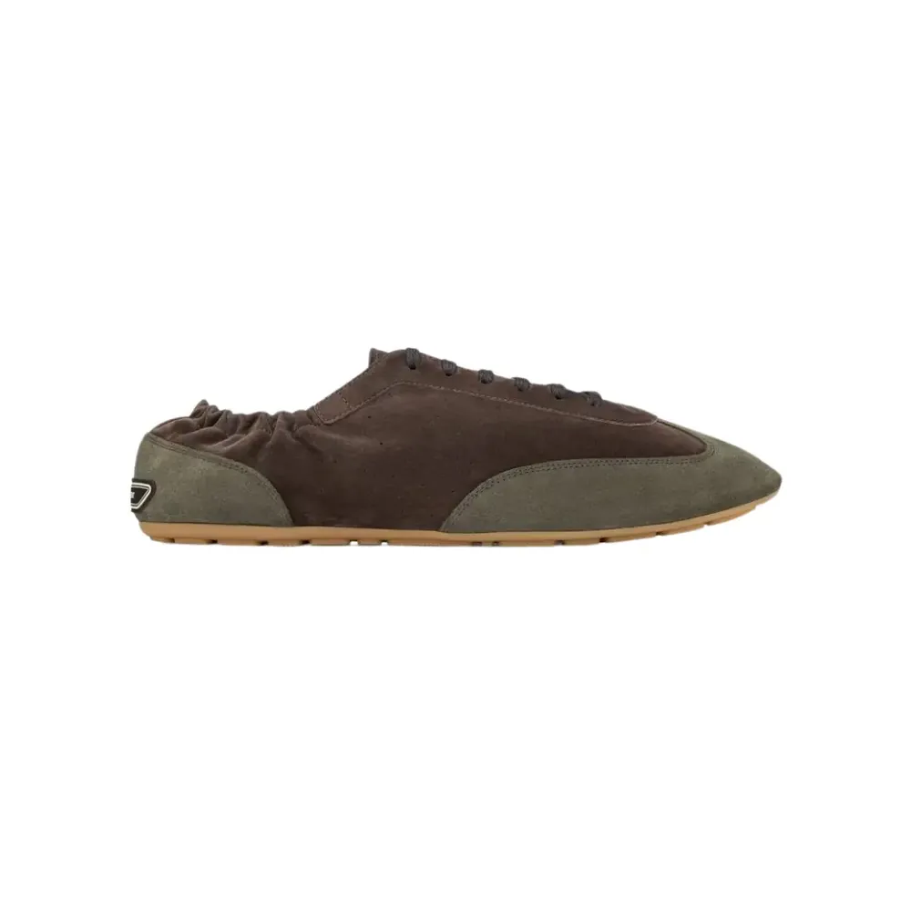Saint Laurent Ysl Lewis Sneakers Suede Blow — Taupe Amara Khaki