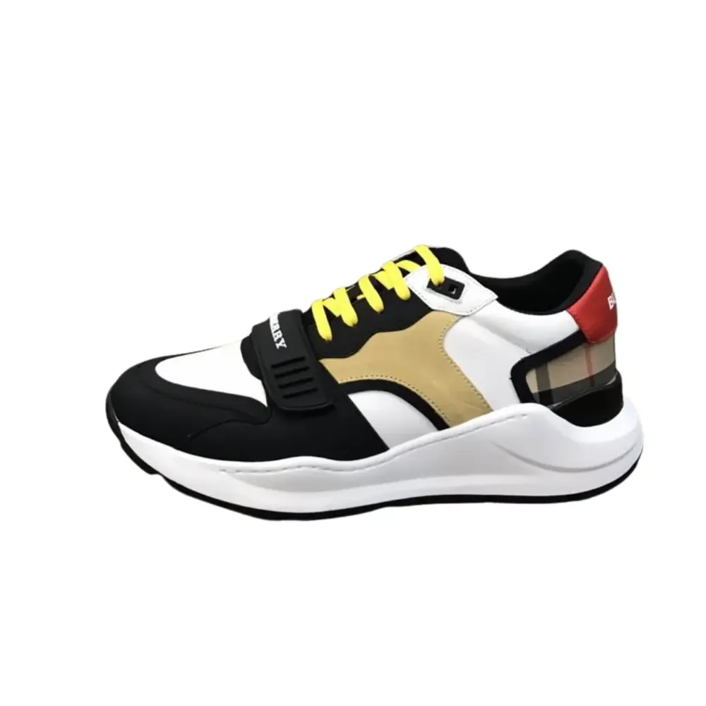 Burberry Burberry Ramsey Sneakers — Black White Archive Beige Check Colorway