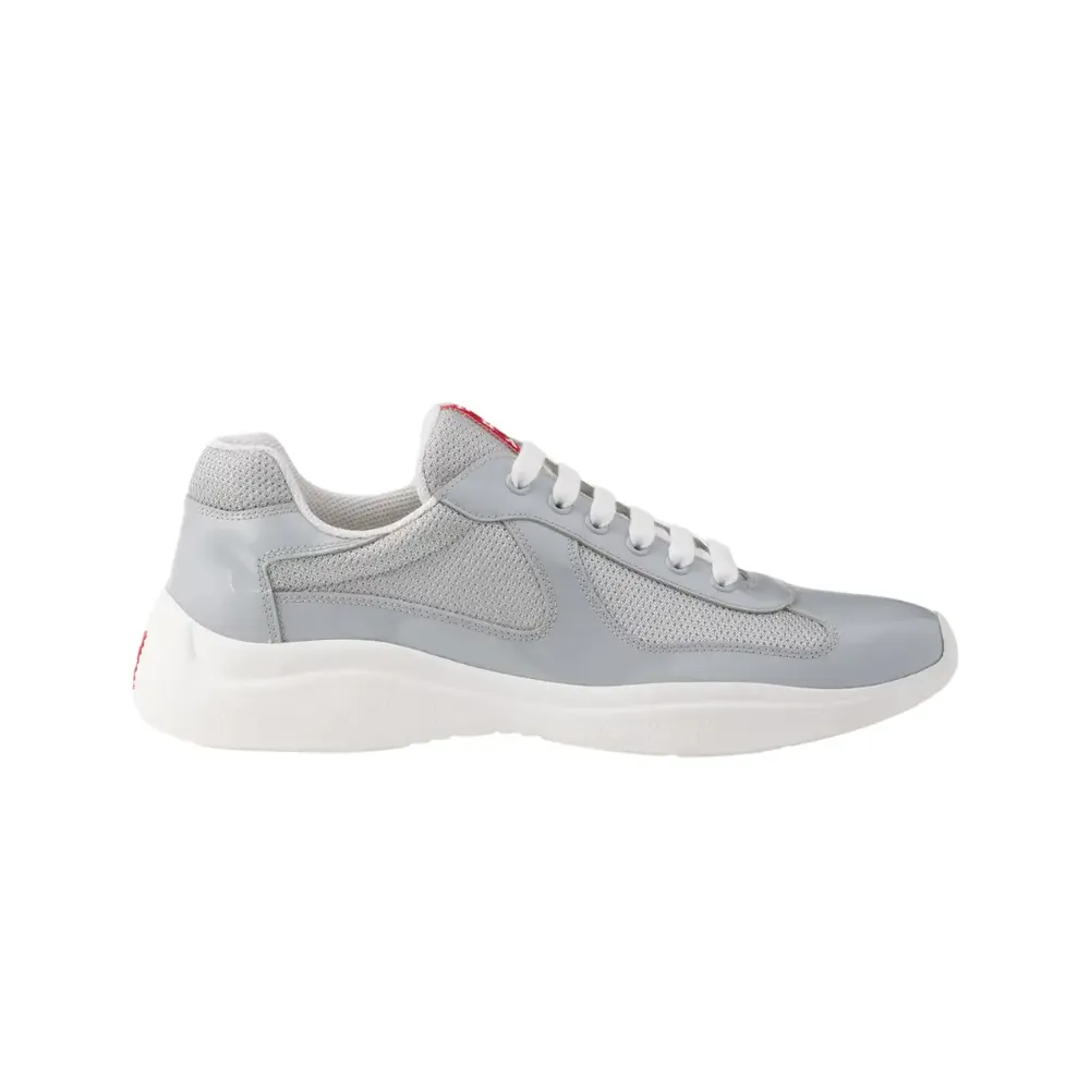 Prada Prada America s Cup Sneakers — Silver Patent Leather