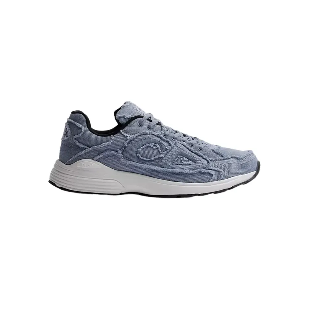 Dior B30 Countdown Sneaker — Blue Fringed Denim