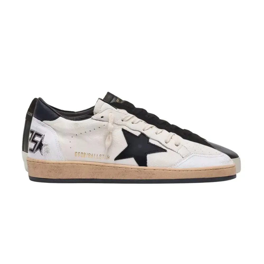 Golden Goose Golden Goose Ball Star — White Nappa Black Star