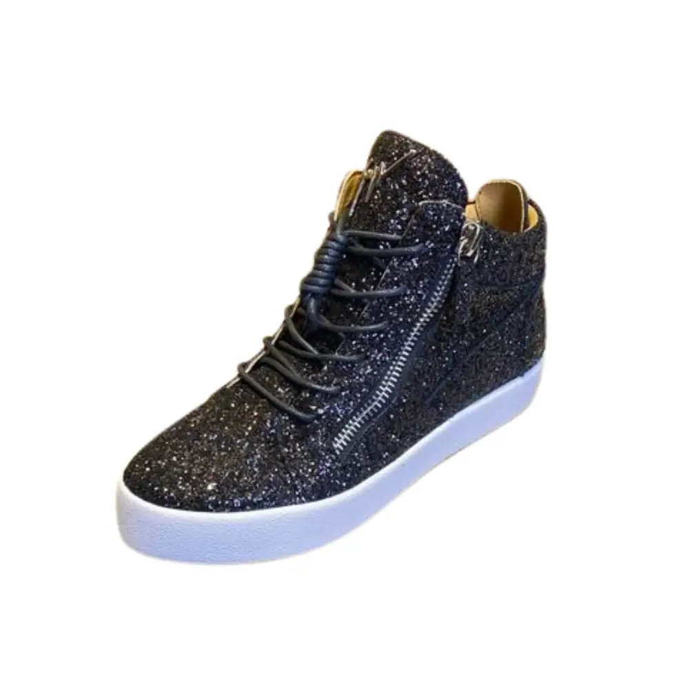 Giuseppe Zanotti Giuseppe Zanotti Frankie Sneakers Glitter — Black Leather