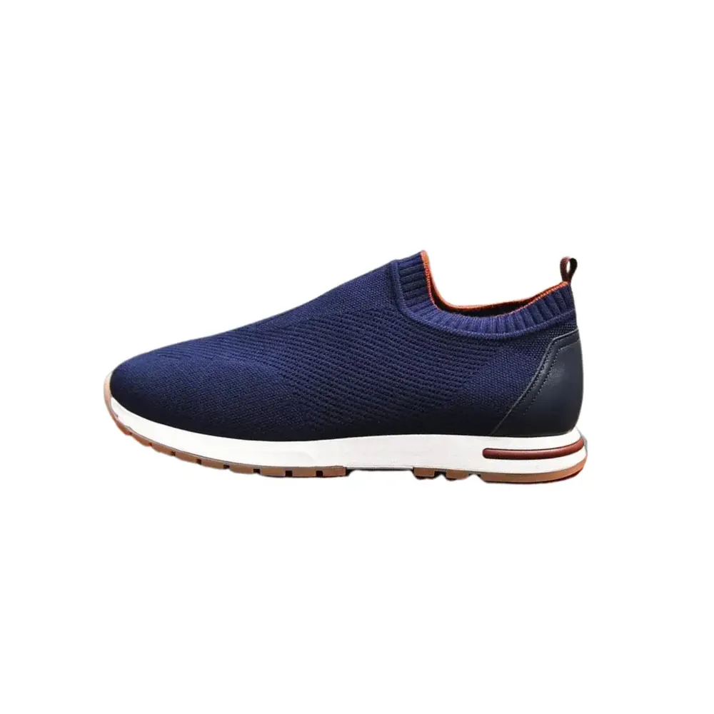 Loro Piana Loro Piana 360 LP Flexy Walk Sneakers — Royal Navy Blue Wool