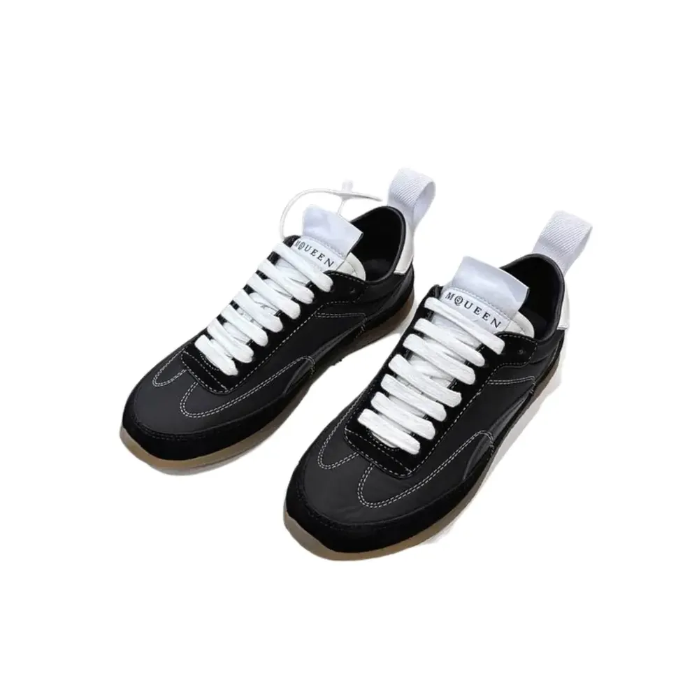 Alexander McQueen Alexander Mcqueen Ec1 — Black Nylon Suede Sneakers
