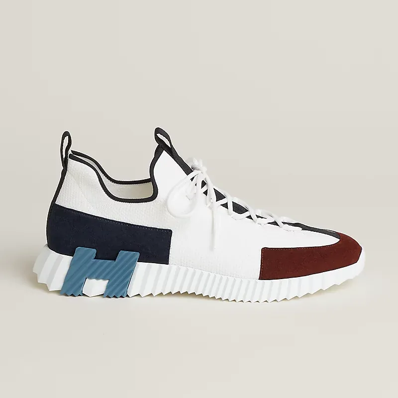Hermès Hermès Lift Slip-On Sneakers — Blanc Bleu Bordeaux