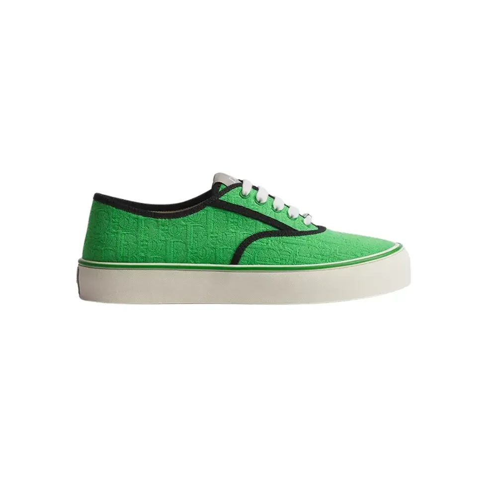 Dior Saltwind Sneaker — Green Oblique Jacquard