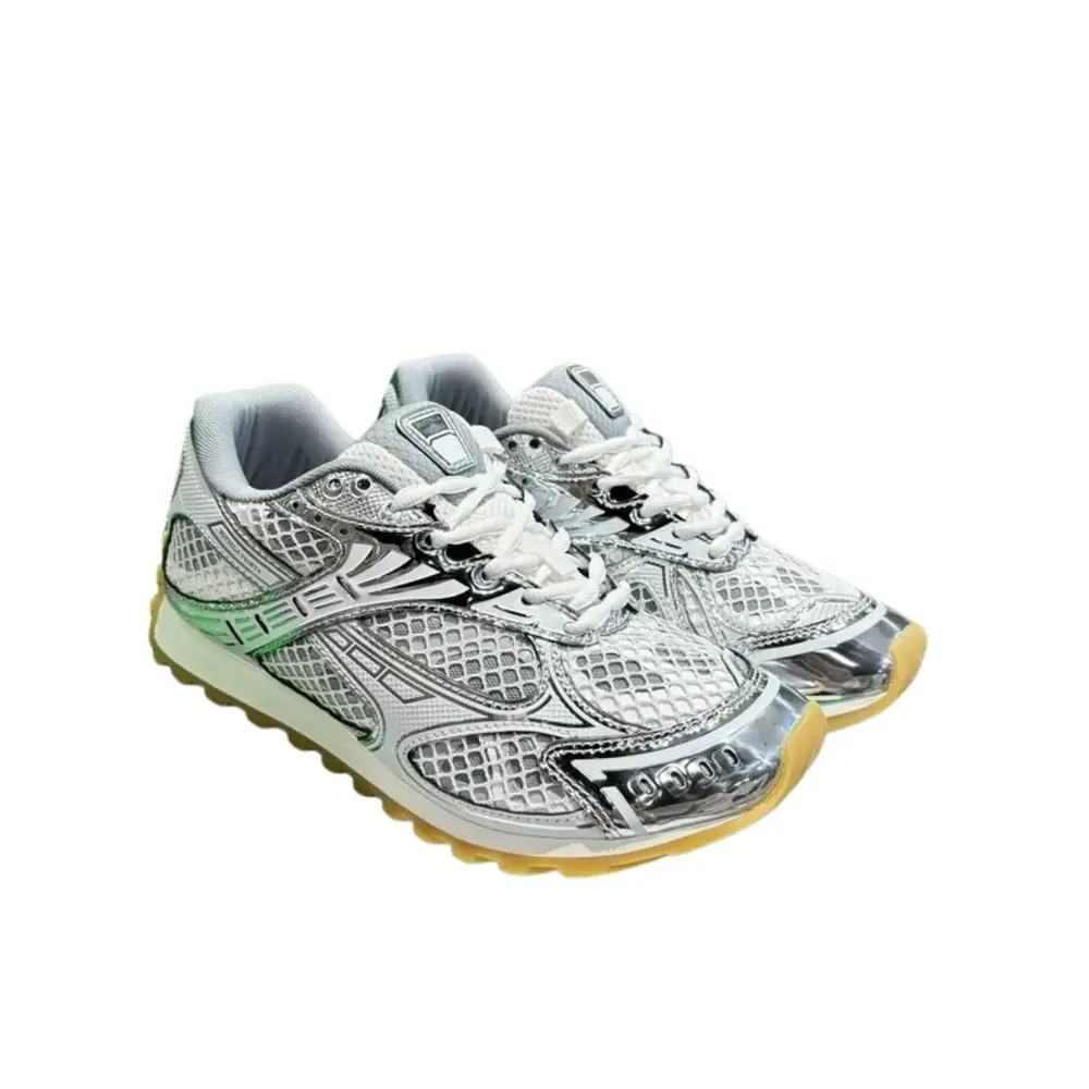 Bottega Veneta Bottega Veneta Orbit Sneakers — Metallic Light Green