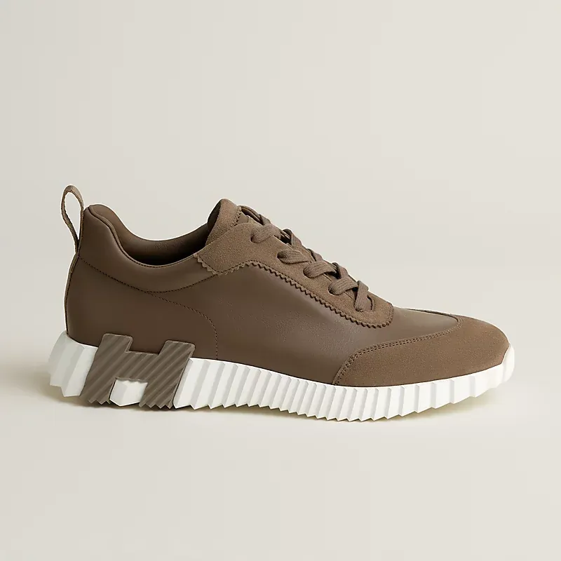 Hermès Hermès Bouncing Sneakers — Brown Suede