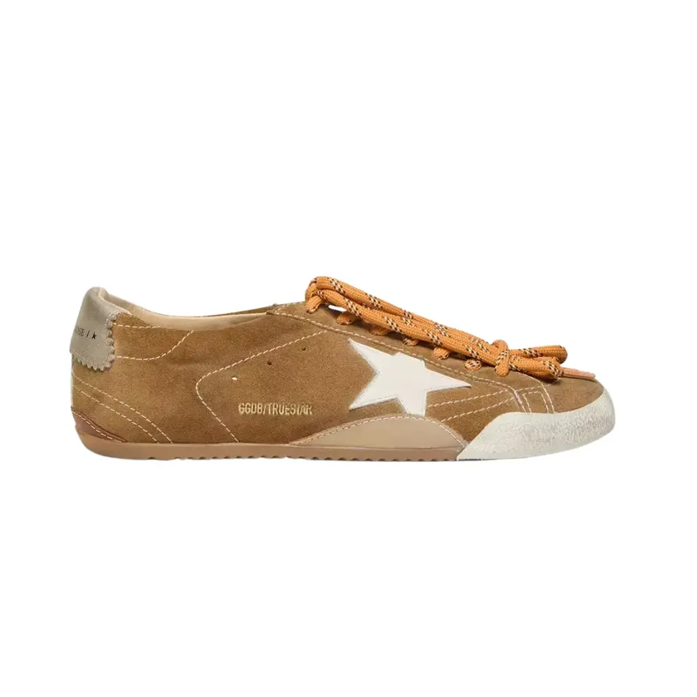 Golden Goose Golden Goose True-Star Tobacco-Colored Suede