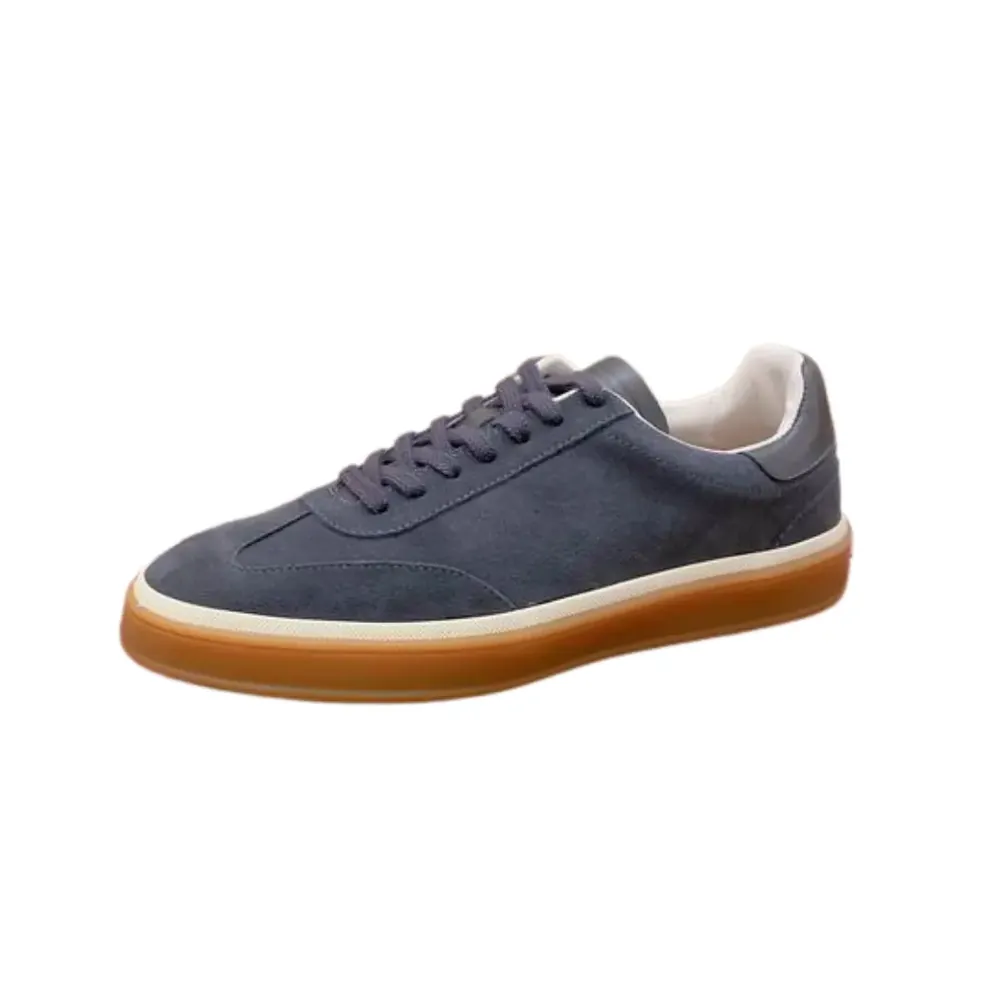 Loro Piana Loro Piana Summer — Navy With Suede Sole Sneaker