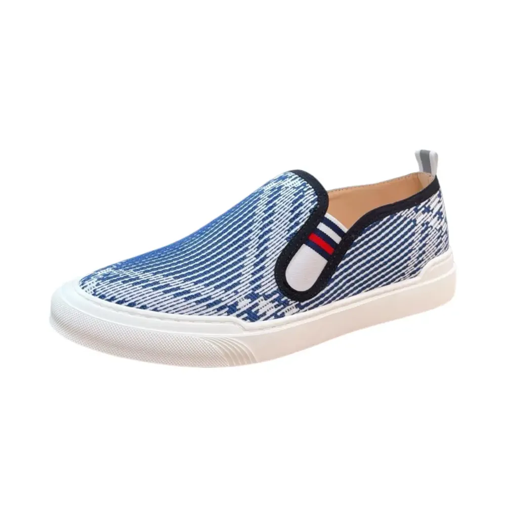 Burberry Burberry Slip-On Sneakers Distinctive — Navy White