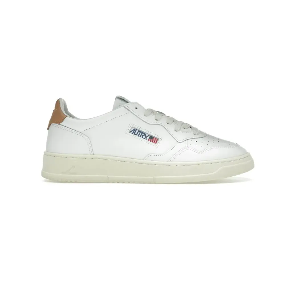 Autry Autry Medalist Leather Low — White Sandstorm