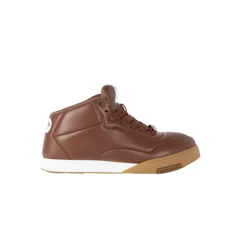 Givenchy Givenchy Puffy Yard Mid-top Sneakers In Nappa Leather — Brown