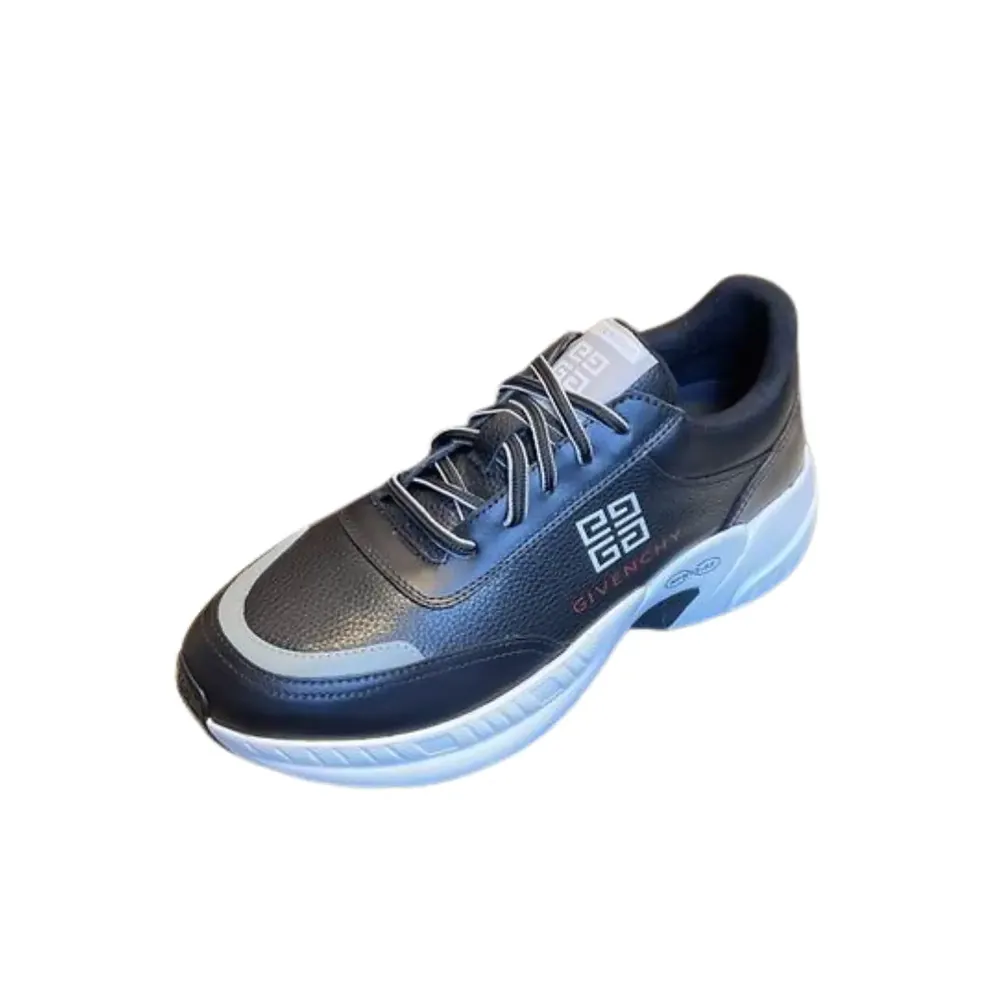 Givenchy Givenchy Black Low Top Sneakers — White Chunky Sole Signature Monogram Logo