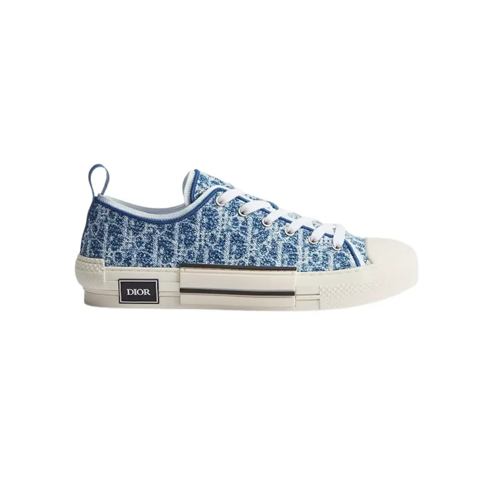 Dior B23 League Low-Top Sneaker — Blue Spongy Oblique Denim