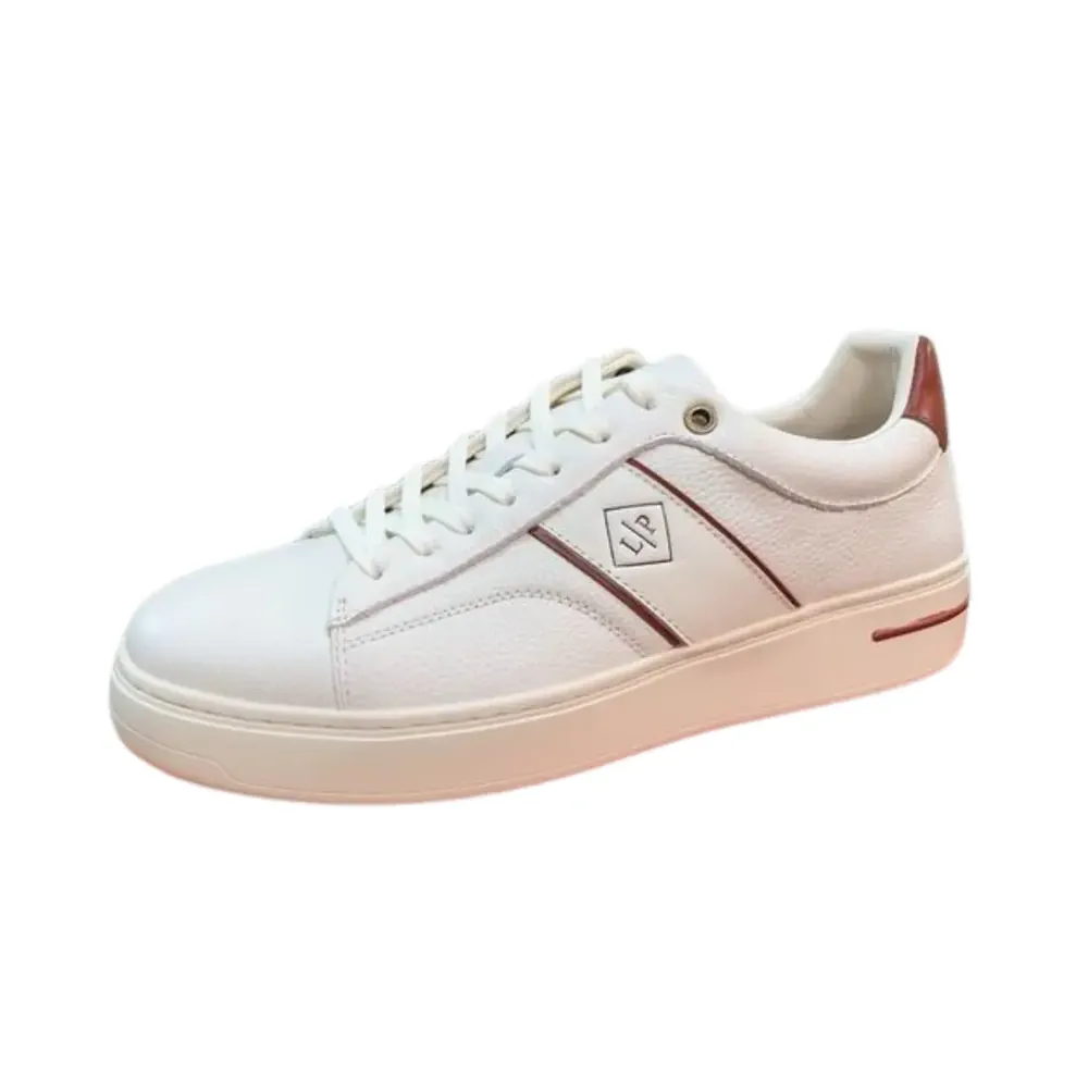 Loro Piana Loro Piana Summer — White With Brown Chocolate Outline Designed Sneaker