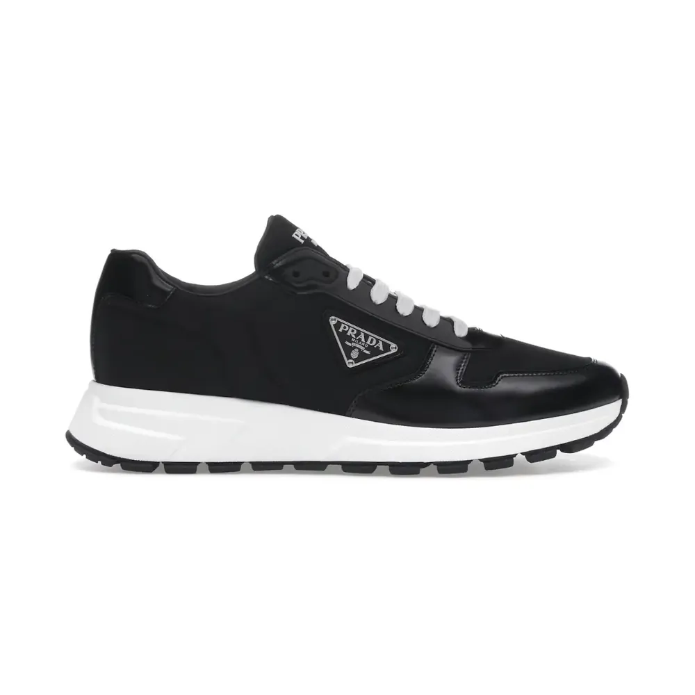 Prada Prada Prax 01 Mixed-Media Sneakers — Black Nylon