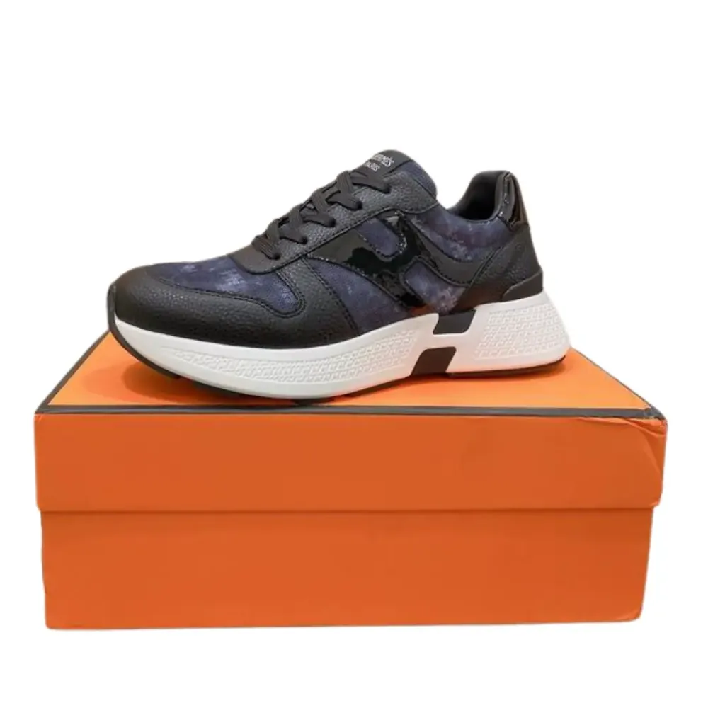 Hermès Hermès Athlete Sneakers — Black Blue Camouflage