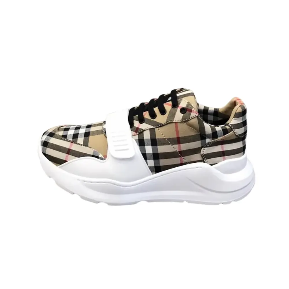 Burberry Burberry Beige Vintage Check Cotton Sneakers —