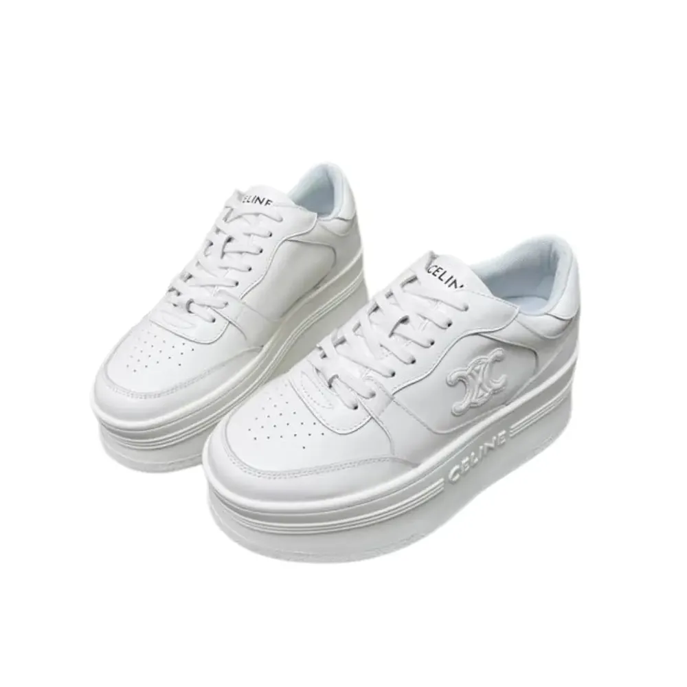 Celine Celine Huntington Low Lace Up Sneakers — White