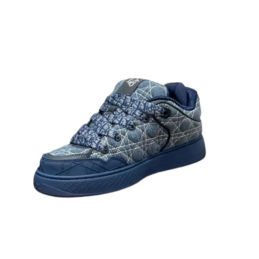 Dior B9S Skater Sneakers — Blue Denim With Quilted Effect