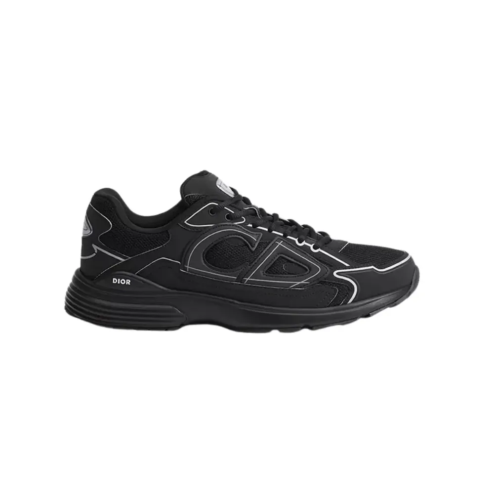 Dior B30 Countdown Sneaker — Black Technical Mesh Black Technical Fabric