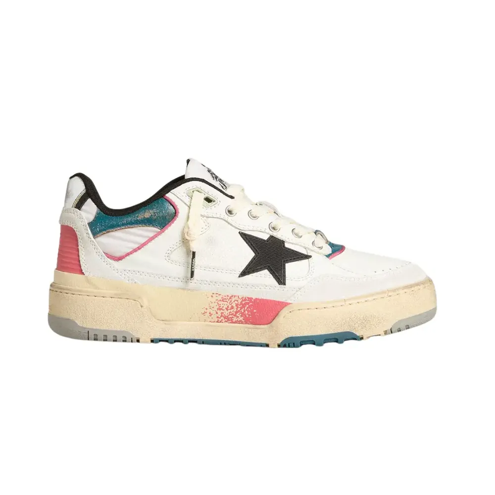 Golden Goose Golden Goose Forty2 — Black Star Silver Foiled Leather Heel Tab