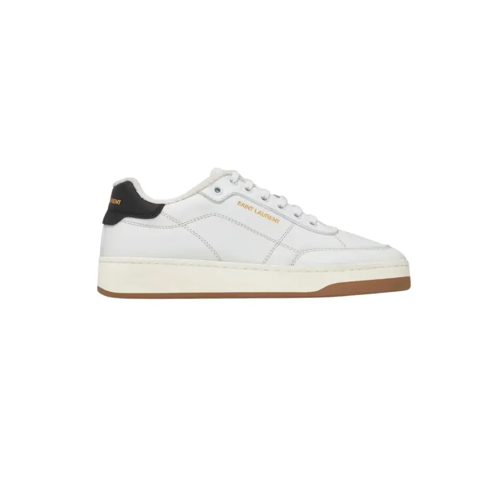 Saint Laurent Ysl Optic — White Black SL 61 Sneakers Smooth Leather