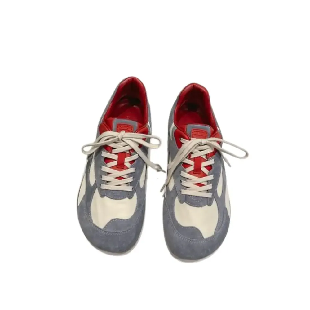 Bottega Veneta Bottega Veneta Orbit Flash Sneakers — Cream Gray Red Colorway