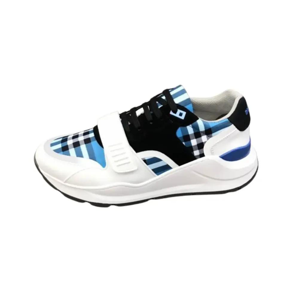 Burberry Burberry Ramsey Low-Top Sneakers — Blue Vintage Check