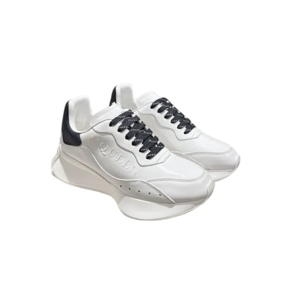 Alexander McQueen Alexander Mcqueen Sprint Runner Sneakers — White Black Heel Counter