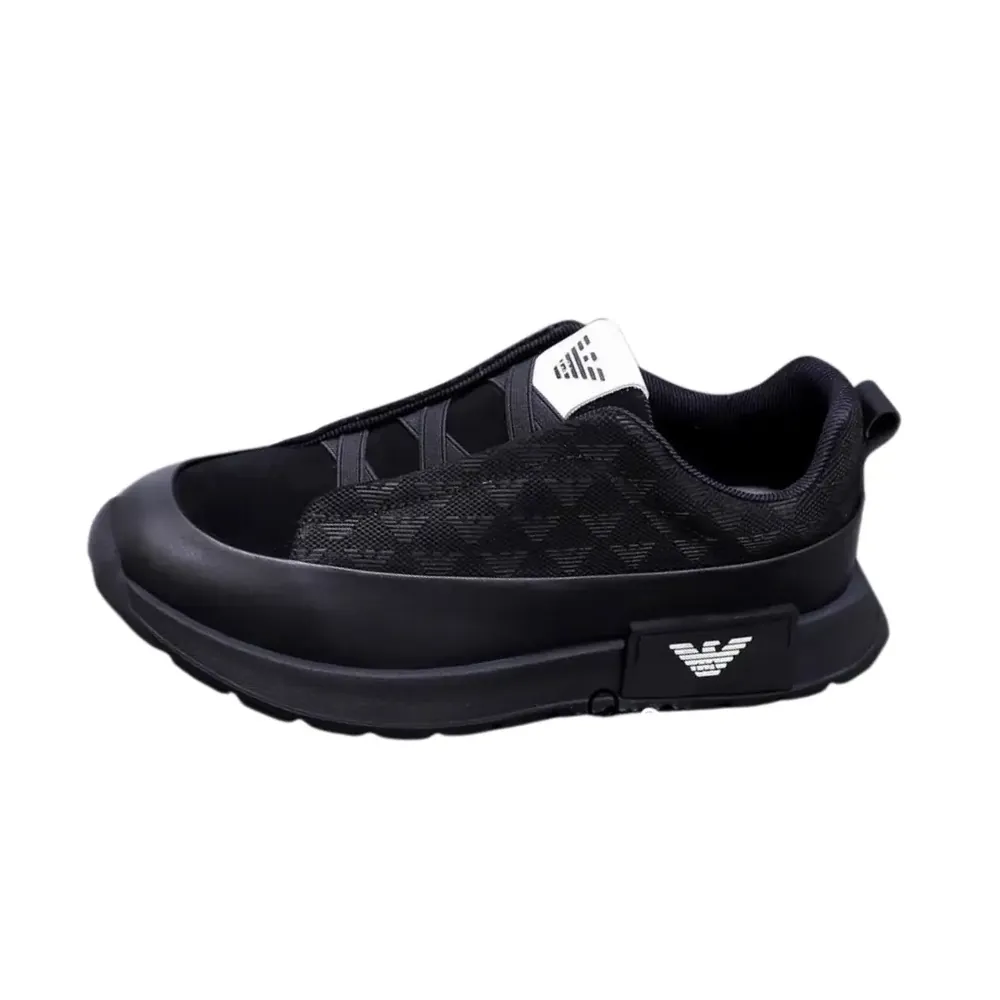 Armani Armani Emporio Sneaker Suede — Black Sole